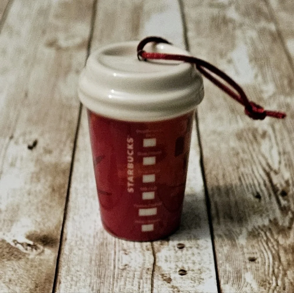 Starbucks Porcelain Red Cup Ornament
